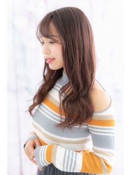 ミック ヘアアンドビューティー 大山店(miq  Hair&Beauty) 斜め前髪♪ピンクグレージュ外国人風ロングレイヤーa