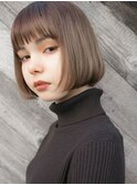 ぱっつりボブ