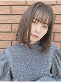 前髪/くびれ/イヤリングカラー/イメチェン/ラベンダーカラー