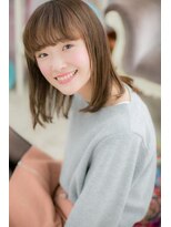 ヘアアンドビューティー ミック(Hair & Beauty miq)&nbsp;シースルーバング◎バイカラー透け感ツヤ髪ストレートc1