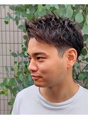 マッシュウルフ×メンズ×メンズカット×かき上げヘア