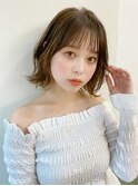 【HONEY渋谷】外はねレイヤーボブ×レトロベージュ
