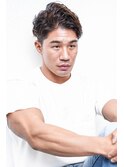 【西宮初かりあげ専門店☆】フェードバーバー七三分け短髪パーマ