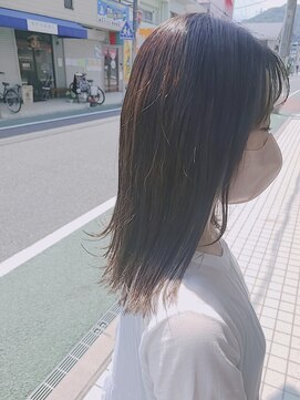 エモーション emotion hair 外ハネ×ラベンダーアッシュ