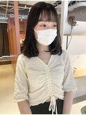 【松本咲花】ワンカールレイヤーカット　オリーブグレージュ