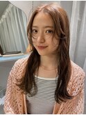 ミルクティーベージュx顔まわりレイヤー