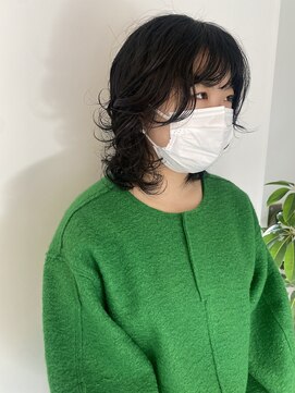 キコエル 三軒茶屋(kikoeru) 大人可愛いミディアムウルフパーマ