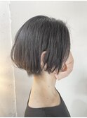 前髪なしの口下ボブ30代40代50代60代
