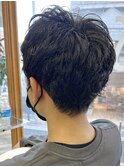 MEN'S HAIR  センターパート　ツイストスパイラル　コンマヘア