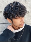 波巻きパーマ波巻きスパイラルパーマメンズパーマメンズマッシュ