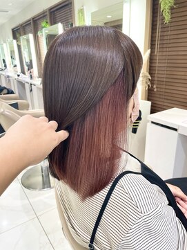 アッシュ 大宮店(Ash) インナーカラー【ブラウン×ピンクベージュ】