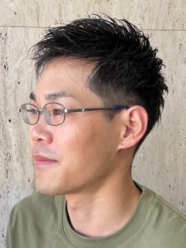 理容 鮎川 アップバングベリーショート