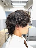 guest snap　マッシュウルフ×ミディアムスパイラルパーマ