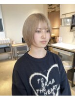 ヘアーエスクールシーユー 枚方T-SITE店(hair S.COEUR×Cu) ハイトーンショートヘア