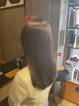 オーガニック ライフ 若葉 鶴ヶ島(organic+life) ブリーチなしミルクティーベージュ重めスタイル小顔