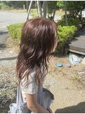 パーマ×オレンジカラー