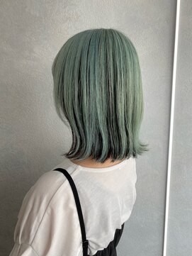 ミントグリーン　アンブレラカラー　コントラストカラー