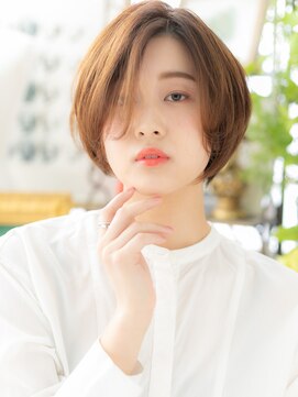 カバーヘア ブリス 志木南口駅前店(COVER HAIR bliss) 大人マロンベージュアシンメトリー斜めバングボブh3志木30代40代