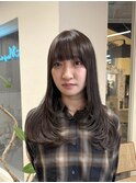ラベンダーココアブラウン×ナチュラルレイヤー