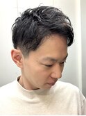 メンズビジネスショート刈り上げツーブロックバーバー好印象