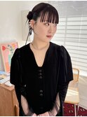 結婚式参列ヘアセット/お呼ばれヘア/三つ編みアレンジ/上田