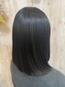 髪質改善ストレート+カット+ミルボン3step　￥22000↓