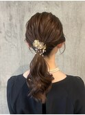 シンプル！ローポニーテール