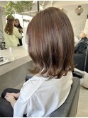 レイヤーボブ_ラテベージュカラー