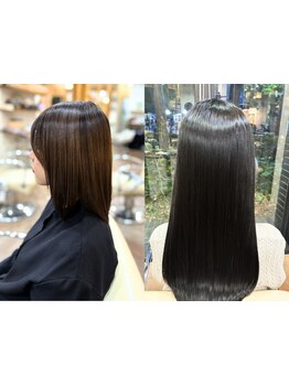 ROOF用賀◆Aujua認定サロンの縮毛矯正であなた至上最高の艶髪ストレートを叶えます**