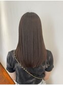 縮毛矯正/くびれヘア/アプリコットオレンジ/夏のヘアアレンジ