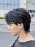 韓国風シースルーマッシュウルフフェザーショートウルフ
