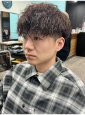 ツイストパーマ／メンズ／押上