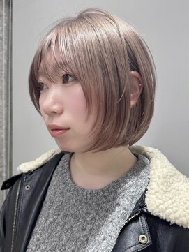 サンク 原宿 表参道(cinq) ダブルカラーハイトーンカラーヘーゼルベージュカラーグレージュ