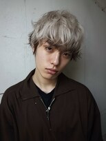 ネハス 名古屋栄店(nehus.)&nbsp;MEN’S HAIR/ブルーブラック/フェザーパーマ/ハイライト