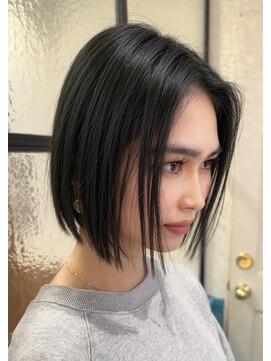 ロンドロゼ 池袋(Lond rose) 切りっぱなしボブ×暗髪