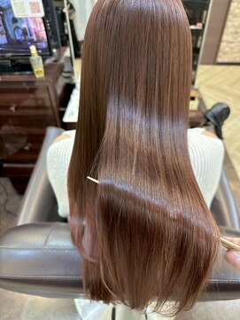 キャラ 池袋本店(CHARA) ブリーチ残るロングヘアも特許取得の髪質改善Trで艶々♪【貴也】