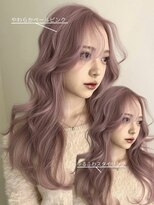 イェッカ パビル(YECCA pabil) 色落ちホワイトのペールピンク