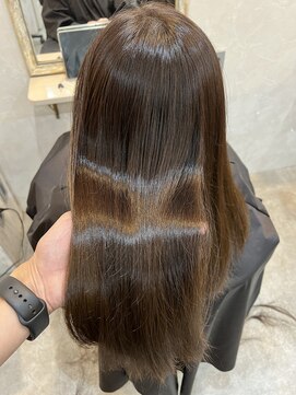 ジーナ 銀座(Zina) 髪質改善＊マロンベージュ＊20代30代＊ミニウルフ【Zina銀座】