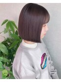 ナチュラルボブ×ラベンダーブラウン
