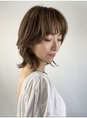 【脱白髪染めハイライト】大人ミディアム