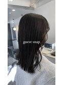【ciel】ぱつっとミディ×地毛風オリーブグレージュ