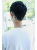 ブルーブラックスパイキーショートサーフカールフェザーパーマ