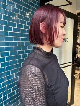 ダンボ(DUMBO) 【sayaca】ブリーチなしダブルカラー/チェリーレッド