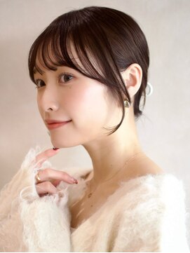 ガーデンヨコハマエスト(GARDEN YOKOHAMA est) 前髪　サイドバング　デジタルパーマ　ベージュ　ボブ