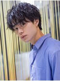小久保styleフェザーパーマフェザーショートグレーエンドカラー