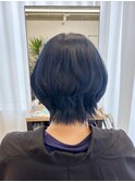 マッシュショート×ブルージュカラー