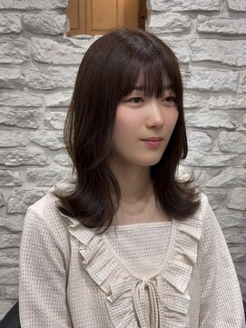 アンダーバーホワイト 広島 本通店(_WHITE) くびれミディアム×大人ヘア×ミディアムレイヤー【広島美容院】