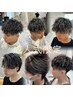 【新成人限定☆盛れるメンズヘアに】カット+トレンドパーマ+ハイライト¥24200