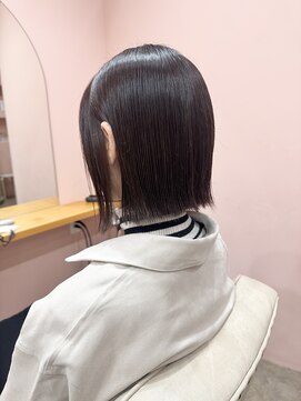 サロン ド ユーア(salon de yuua) 広島市中区大手町美容院　モーヴショコラカラー　ボブスタイル