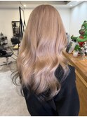 20代30代大人可愛い艶感ミルクティーベージュケアブリーチ